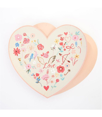 Meri MeriMeri Meri - Valentine's Heart Die Cut Plates - Desenli Kalp Tabak - 8'li218035