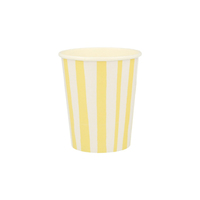 Meri MeriMeri Meri - Yellow Stripe Cups - Sarı Çizgili Bardaklar - 8'li224505