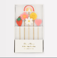 Meri Meri - Happy Face Icons Candles - Mutlu Yüz Semboller Mumlar (x6) Mumlar