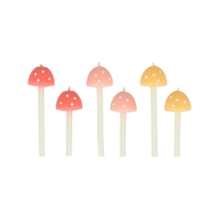 Meri Meri - Mushroom Birthday Candles - Mantar Doğum Günü Mumları - 6'lı Mumlar