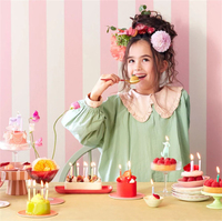 Meri Meri - Rainbow Twisted Mini Candles - Gökkuşağı Renk Kıvrımlı Mini Mumlar - 50'li Mumlar