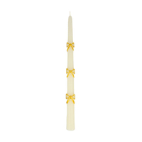 Meri Meri - Gold Bow Taper Candles - Altın Kurdele Detaylı Mumlar (2'li) Parti Malzemeleri