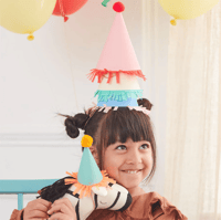 Meri Meri - Large Party Hats - Pon Ponlu Parti Şapkaları (L) Parti Şapkaları