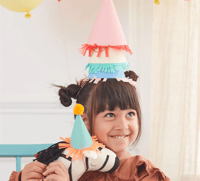 Meri Meri - Mini Animal Parade Hats - Mini Pon Ponlu Parti Şapkaları (8'li) Parti Şapkaları