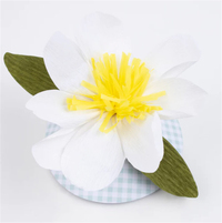 Meri Meri - Paper Flower Hats - Çiçekli Şapkalar - 6'lı Parti Şapkaları