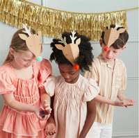 Meri Meri - Reindeer Party Hats - Ren Geyikleri Parti Şapkaları - 6lı Parti Şapkaları