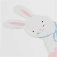 Meri Meri - Bunny With Basket Napkins - Sepetli Tavşan Peçeteler - 16'lı Peçeteler