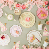 Meri Meri - Ladurée Floral Small Napkins - Ladurée Çiçekli Peçeteler - S - 16'lı Peçeteler