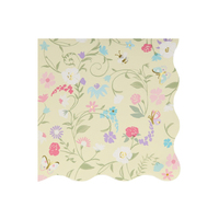 Meri Meri - Ladurée Floral Small Napkins - Ladurée Çiçekli Peçeteler - S - 16'lı Peçeteler