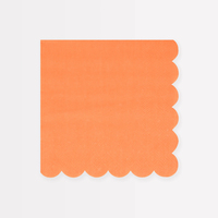 Meri Meri - Papaya Large Napkins - Papaya Rengi Peçeteler (L) (x16) Peçeteler