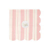 Meri Meri - Ticking Stripe Large Napkins - Kalın Çizgili Peçeteler - 16'lı Peçeteler