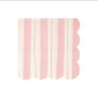 Meri Meri - Ticking Stripe Large Napkins - Kalın Çizgili Peçeteler - 16'lı Peçeteler