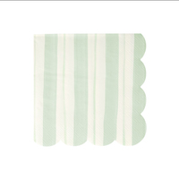 Meri Meri - Ticking Stripe Large Napkins - Kalın Çizgili Peçeteler - 16'lı Peçeteler