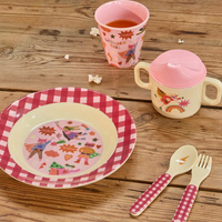 RiceteriaMelamin Çukur Tabak - Pembe KahramanKIBOW-HEROI