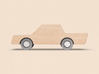 Waytoplay - Back & Forth Car - Woody - Araba - Ahşap Renk STEM - Eğitici Setler