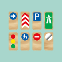 Waytplay - Roadblocks Set Traffic Signs STEM - Eğitici Setler