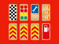 Waytplay - Roadblocks Set Race Signs STEM - Eğitici Setler