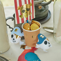 Meri Meri - Pirate Skulls Surprise Balls - Korsan İskelet Sürpriz Toplar - 3lü Süprizli Konfetiler ve Toplar