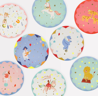 Meri Meri - Circus Side Plates - Sirk Tabaklar (M) (x8) Tabaklar