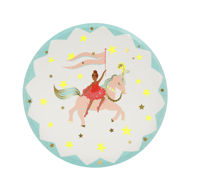 Meri Meri - Circus Side Plates - Sirk Tabaklar (M) (x8) Tabaklar