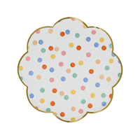 Meri Meri - Colourful Pattern Side Plates - Renkli Desenler Tabaklar - 8'li Tabaklar