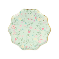 Meri Meri - Ladurée Paris Floral Side Plates - Ladurée Paris Çiçekli Tabaklar (M) (8'li) Tabaklar