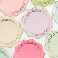Meri Meri - Ladurée Paris Side Plates - Ladurée Paris Tabaklar (M) (8'li) Tabaklar