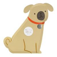 Meri Meri - Pug Plates - Yavru Köpek Tabaklar - 8'li Tabaklar