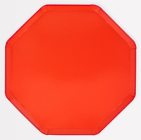 Meri Meri - Tomato Red Dinner Plates - Domates Kırmızısı Tabaklar (L) (x8) Tabaklar