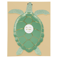 Meri Meri - Turtle Plates - Kaplumbağa Tabaklar - 8'li Tabaklar