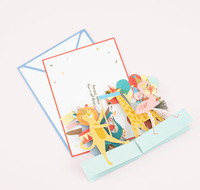 Meri Meri - Animal Parade Concertina Card - Hayvanlar Geçit Töreni Tebrik Kartı Tebrik Kartları