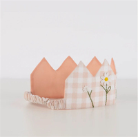 Meri Meri - Gingham Crown - Pötikareli Taç Tokalar ve Taçlar