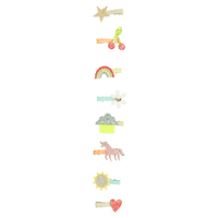 Meri Meri - Icon Hair Clips - İkon Tokalar - 8'li Tokalar ve Taçlar