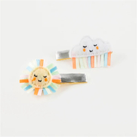 Meri Meri - Rainbow Sun & Cloud Hair clips - Gökkuşağı Güneş & Bulut Tokalar - 2li Tokalar ve Taçlar