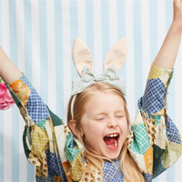 Meri Meri - Velvet Pom Pom Bunny Ears - Kadife Pom Pom Tavşan Kulakları Tokalar ve Taçlar