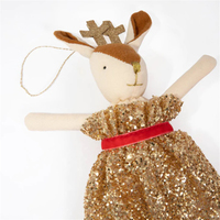 Meri Meri - Mrs Reindeer Tree Decorations - Bayan Ren Geyiği Ağaç Süsü Yeni Yıl