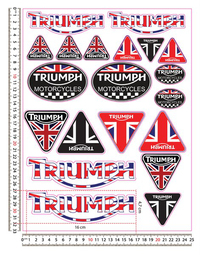 Triumph Rcing Sticker Triumph Sticker Set
