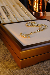 14 Ayar Full Altın Tasarım Tesbih ( 5 x 7,5 mm )