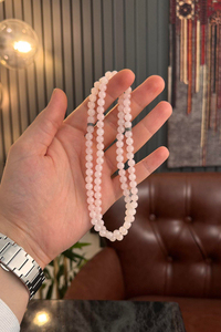 99'luk Pembe Quvars Bileklik Namaz Tesbihi (KOLYE-BİLEKLİK-TESBİH)