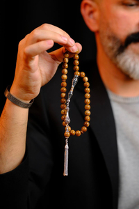 Fakir Usta El işçiliği Nakkaş İmame Tamamı Gümüş Tasarım Kuka Tesbih