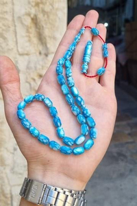 Ice Blue Yeni Galalith (Galanit) Tesbih Usta İşçiliği