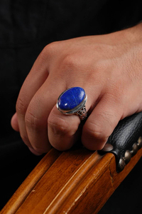 Lapis Lazuli Taşlı 925 Ayar Gümüş Yüzük