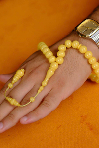 Master Ahmet Levent İşçilik Özel Koleksiyonluk Tesbih (Amber), (مسبحة قطرة كهريبار)