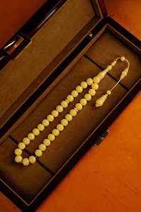 Master Ahmet Levent İşçilik Özel Koleksiyonluk Tesbih (Amber), (مسبحة قطرة كهريبار)