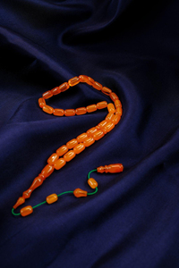 Master Anıl Demir Üst Düzey Koleksiyonluk Eski Osmanlı Sıkma Kehribar Tesbih (Antique Faturan Amber Beads فاتوران عنبر خرز عتيق)