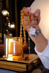 Master Mehmet Aydın Üst Düzey Koleksiyonluk Eski Osmanlı Sıkma Kehribar Tesbih (Antique Faturan Amber Beads فاتوران عنبر خرز عتيق)