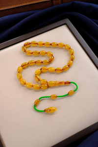Master Veyis Uygur Üst Düzey Koleksiyonluk Eski Osmanlı Sıkma Kehribar Tesbih (Antique Faturan Amber Beads فاتوران عنبر خرز عتيق)