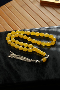 Orjina Damla Kehribar Özel Ağır Gümüş Tasarım Tesbih  (Amber), (مسبحة قطرة كهريبار)