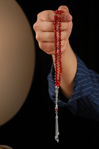 Orjinal Akik Taşı Faseta Kesim Gümüş Tasarım 99,luk Namaz Tesbih