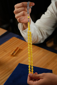 Orjinal Damla Kehribar Özel Gümüş Tasarım Tesbih (Amber), (مسبحة قطرة كهريبار)